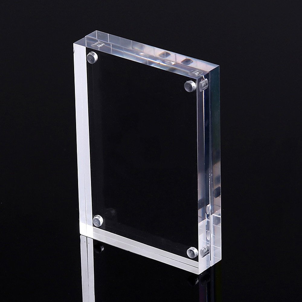 Multi-size Clear Acrylic Photo Frame Magnetic Photo Holder Picture Display Frame Price Tag Label Stand