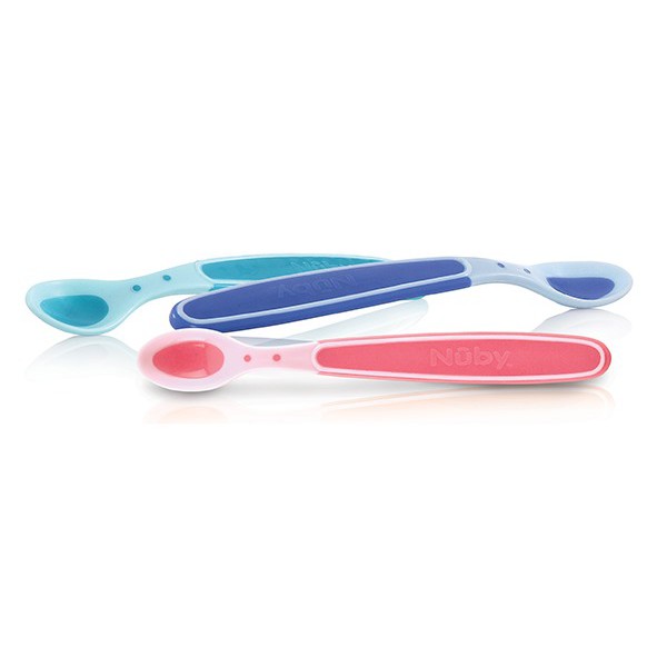 Nuby Hot Safe Spoon 3P 3m+/ Sendok makan