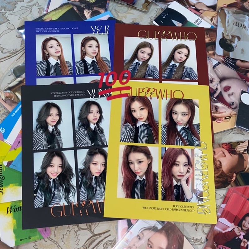 [BOOKED] [FREE PC OFC] itzy guess who posca postcard 4cut withdrama yeji lia chaeryeong chaer chae y