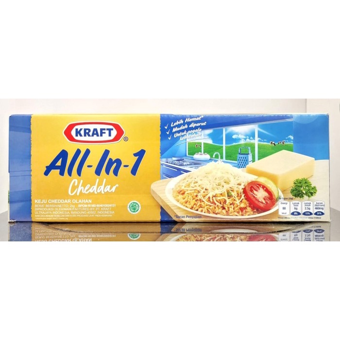 

Keju Kraft All in One Cheddar 2 kg