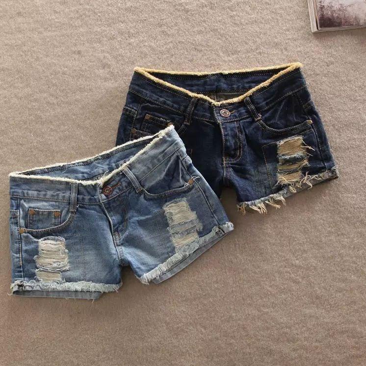 Rekomendasi HOT PANTS SOBEK JEANS WASHED DENIM HOTPANTS HOT PANTS JEANS CELANA PENDEK JEANS WANITA C