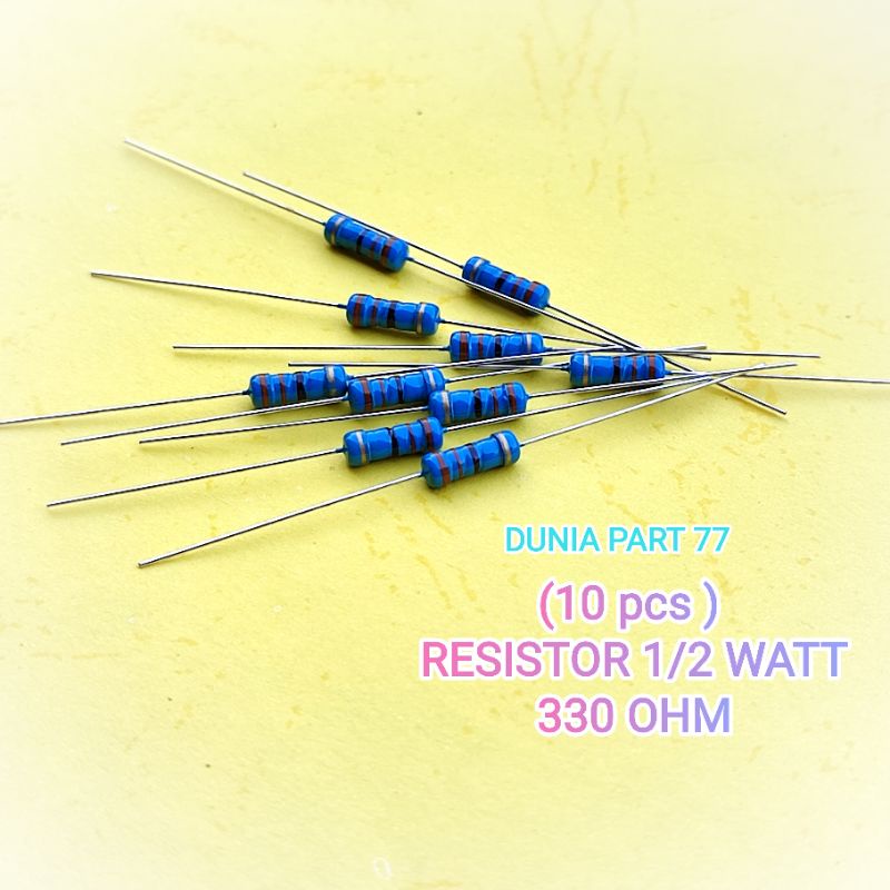 (10 pcs) Resistor 1/2 watt 330 ohm resistor 1/2w 330 ohm