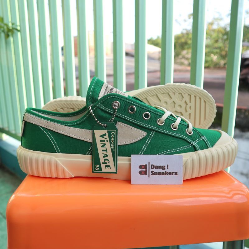 Sepatu Compass Vintage Low Originial Quaranty (Black White/Maroon/Mustard/Green/Grey/Navy)-3
