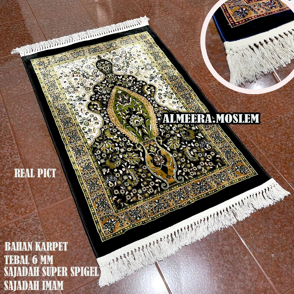 Sajadah Imam Bahan Tebal 6mm Super Exclusive Perlengkapan Sholat Pakaian Muslim Sejadah Jumbo