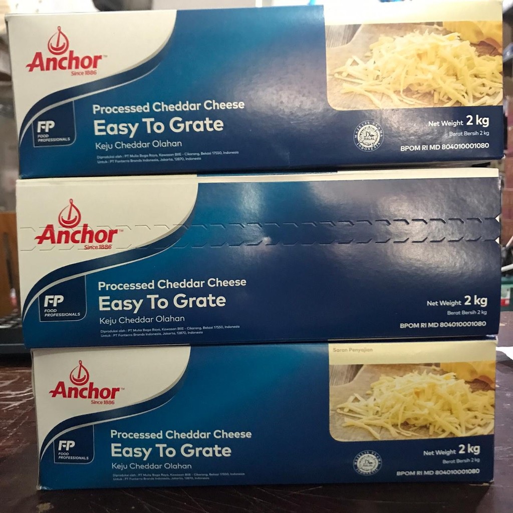 Keju Anchor ETG - Cheddar Cheese Anchor Easy to Grate 8x2kg - Gosend / Grab Only!!!