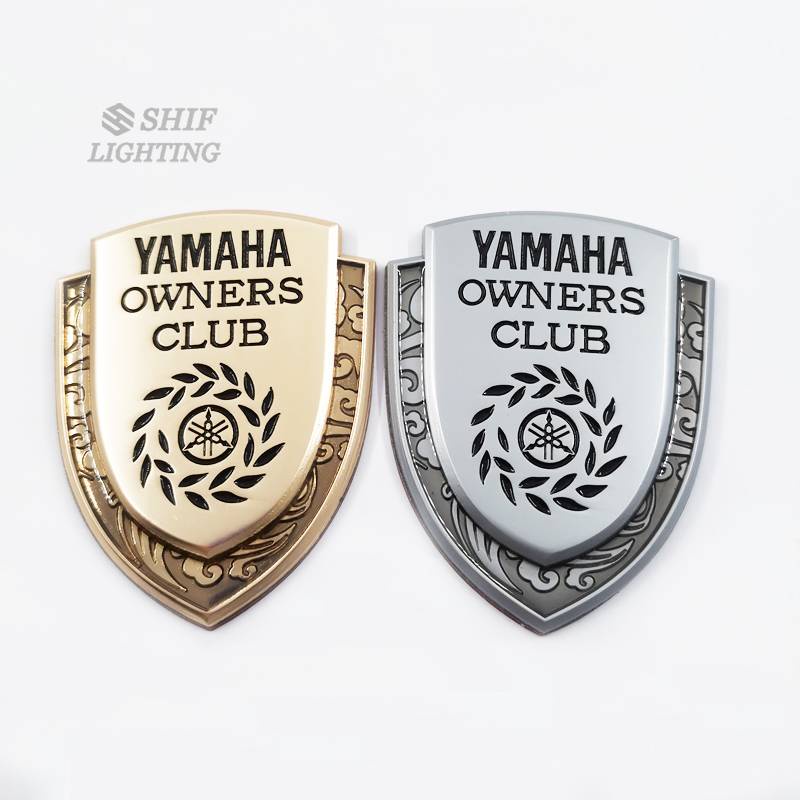 1pc Stiker Emblem Logo Yamaha Owners Club Bahan Metal Untuk Dekorasi Motor