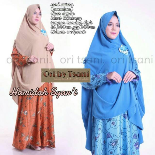 Gamis syar'i plus khimar jumbo