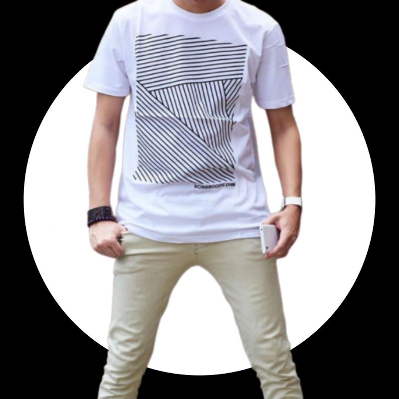 BAJU KAOS TSHIRT T SHIRT DISTRO FASHION PRIA COWOK LAKI LAKI DEWASA BOMBOOGIE BOOMBOGIE BOMBOGIE BOM