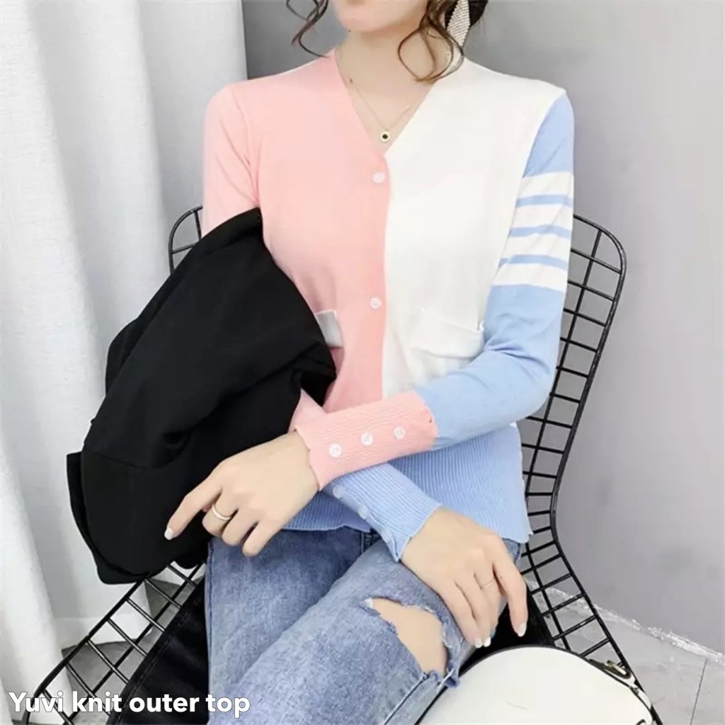 Yuvi knit outer -Thejanclothes