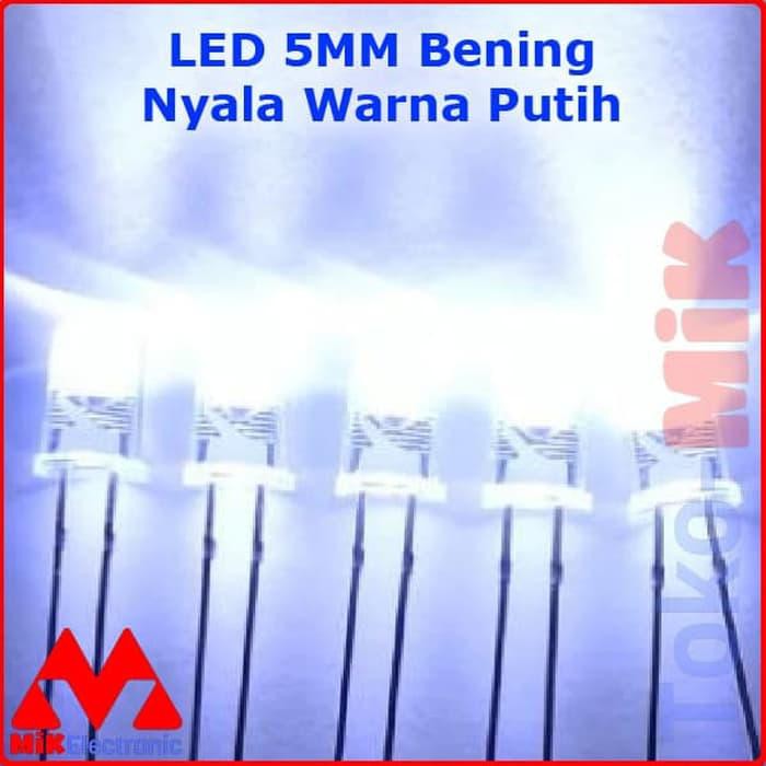 

PROMO LED 5MM 5 MM BENING NYALA WARNA PUTIH / WHITE MIK robot shopee
