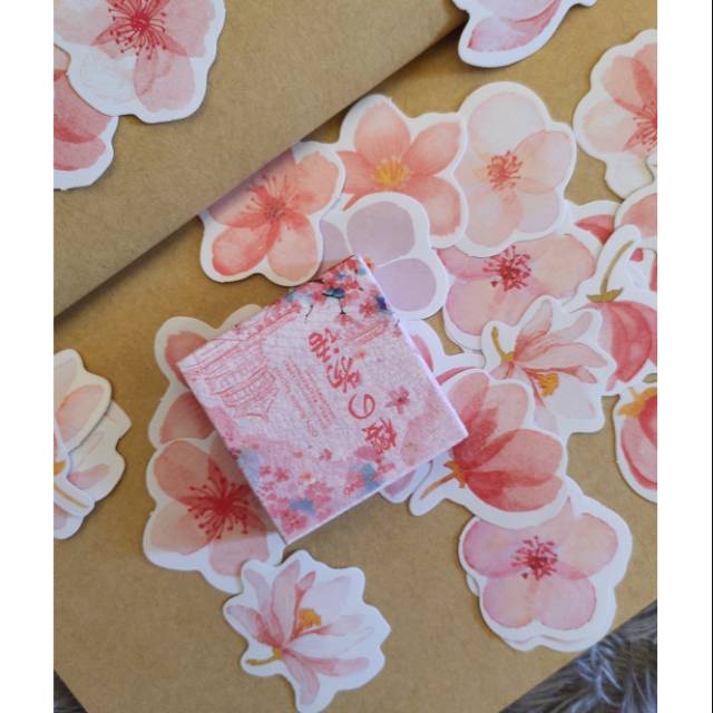 

Stiker lucu bntuk bunga pink untuk hiasan scrapbook notebook dll