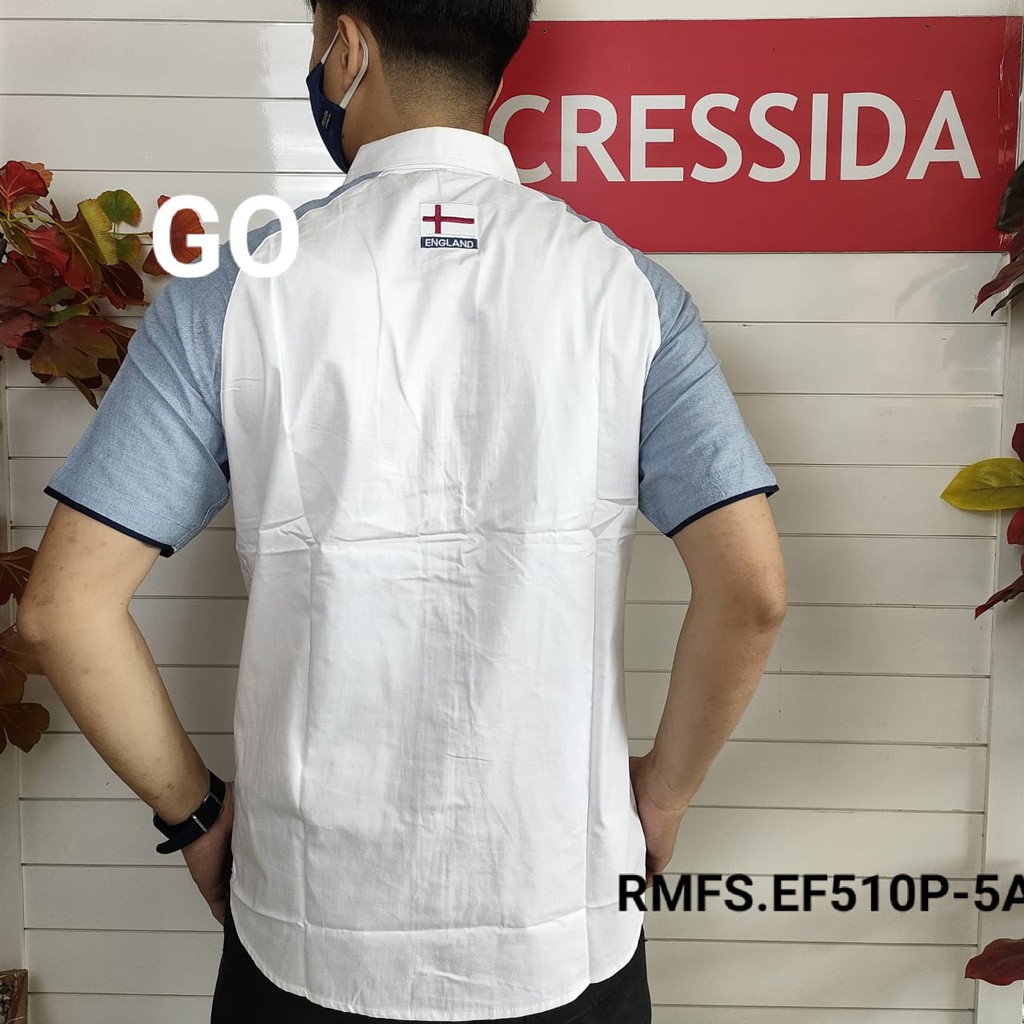 gof CRESSIDA KEMEJA PRIA SLIMFIT Kemeja Casual Kemeja Lengan Pendek