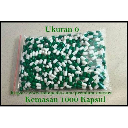 KAPSUL KOSONG 0 PUTIH HIJAU (UKURAN 0 PUTIH HIJAU) CANGKANG KAPSUL 0 ORIGINAL