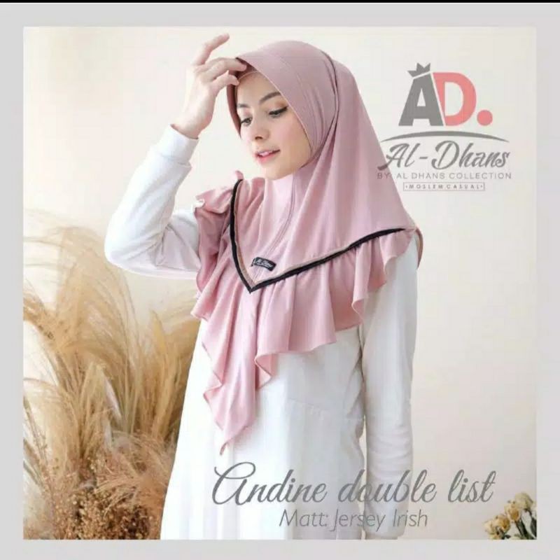 TERBARU HIJAB INSTAN ANDINE DOUBLE LIST ORI BY AL DANS
