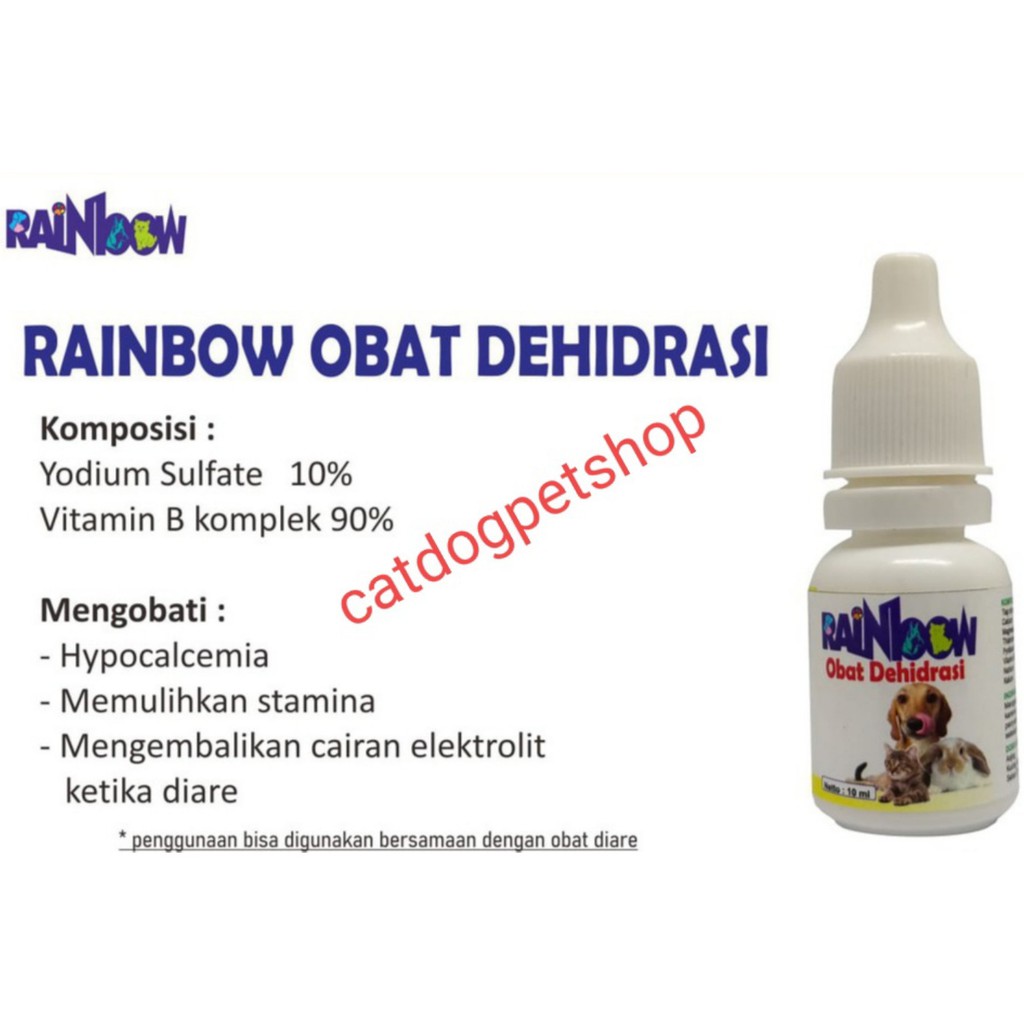 Rainbow Obat Dehidrasi Kucing Dan Anjing 8ml - Obat Hewan