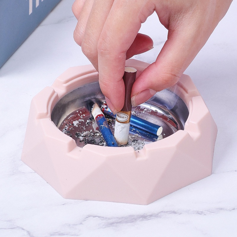 (BOW) Asbak Plastik Dengan Desain Minimalis Tutup Mahkota Ash Tray Rokok