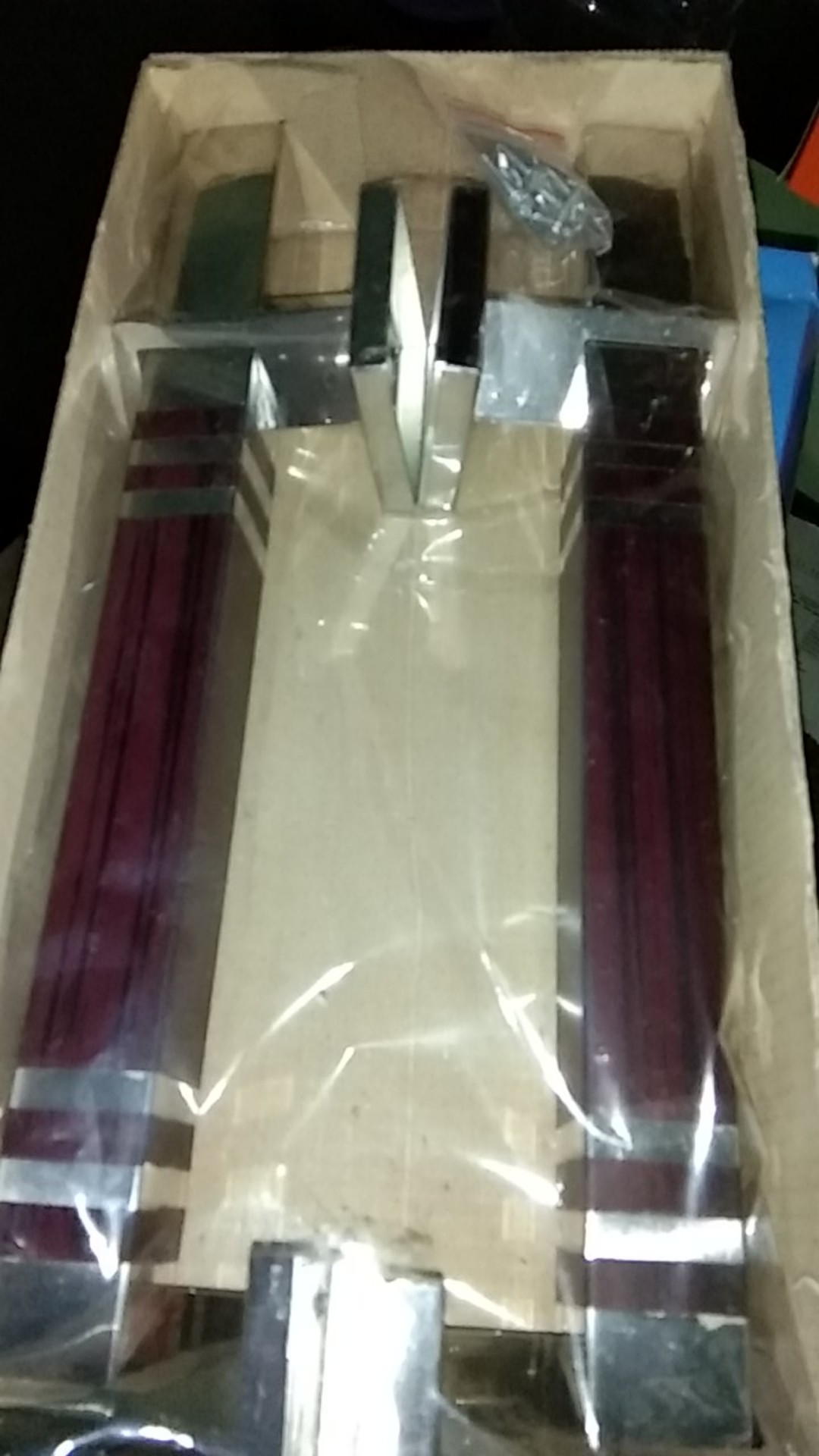 Handle Pintu Rumah Kotak Panjang 33 Cm Mahoni Kombinasi Gajah Tarikan Pintu Gagang Pintu Kunci Pintu