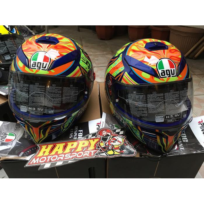 HELM FULLFACE AGV K3SV 5 CONTINENTS 2018 NON SNI ASIANFIT ORI ITALYDOT