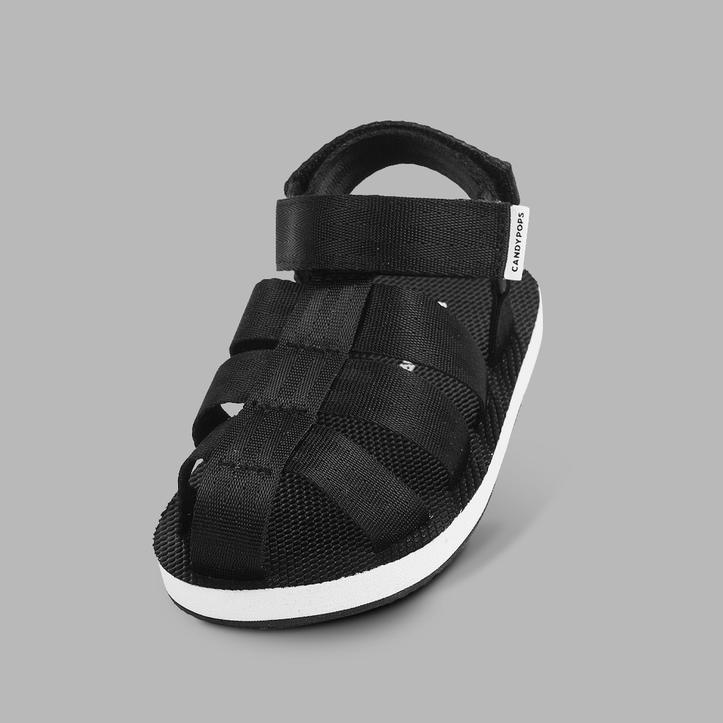 CANDYPOPS - Axel Black Sandal Gunung Anak Laki-laki/Perempuan - Original Footwear