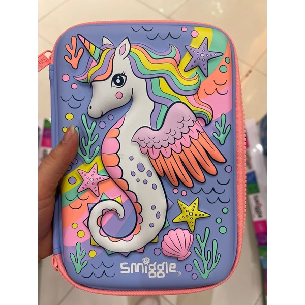 

SMIGGLE PENCIL CASE HARD CASE OH YEAH LILAC SEAHORSE/TEMPAT PENSIL SMIGGLE