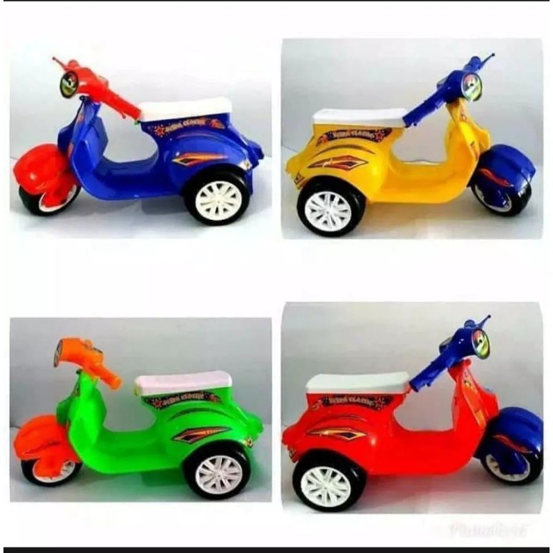 Mainan anak vespa skuter tunggang plastik