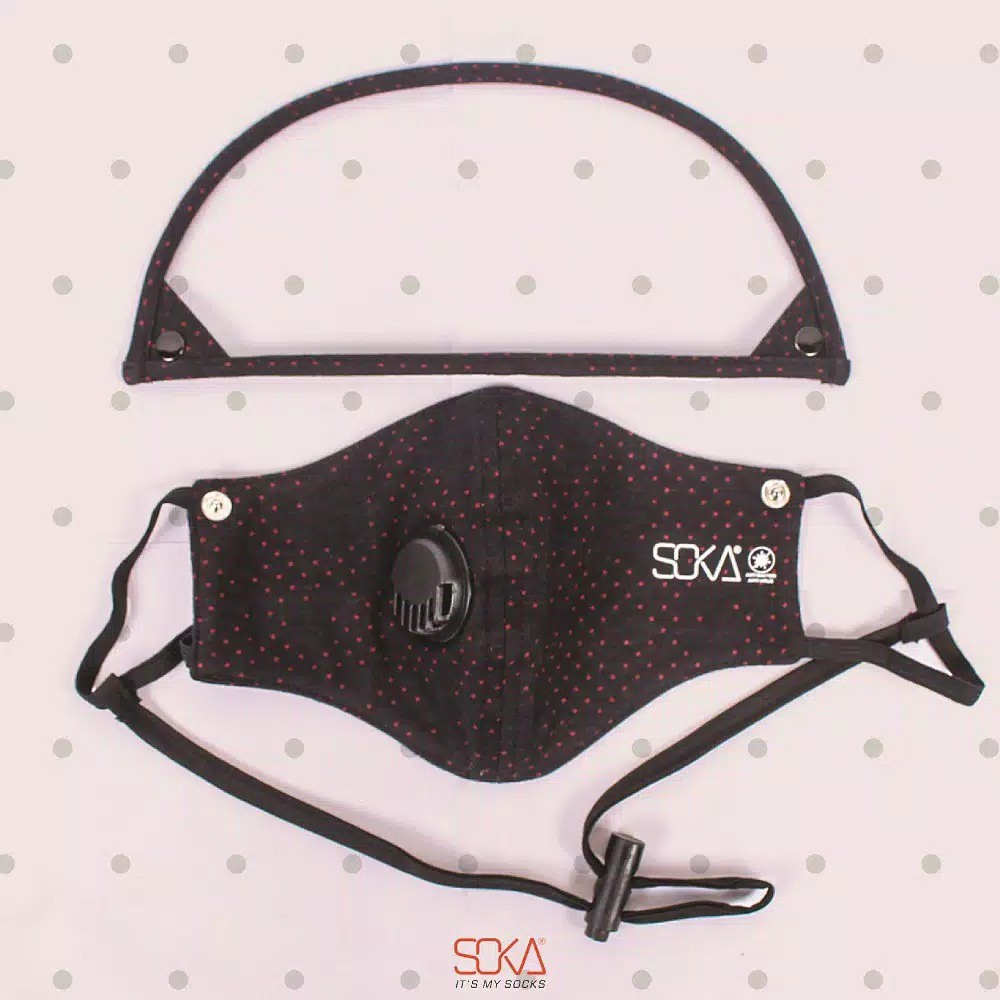 Masker Motif - Masker faceshield Airflow - Masker SOKA