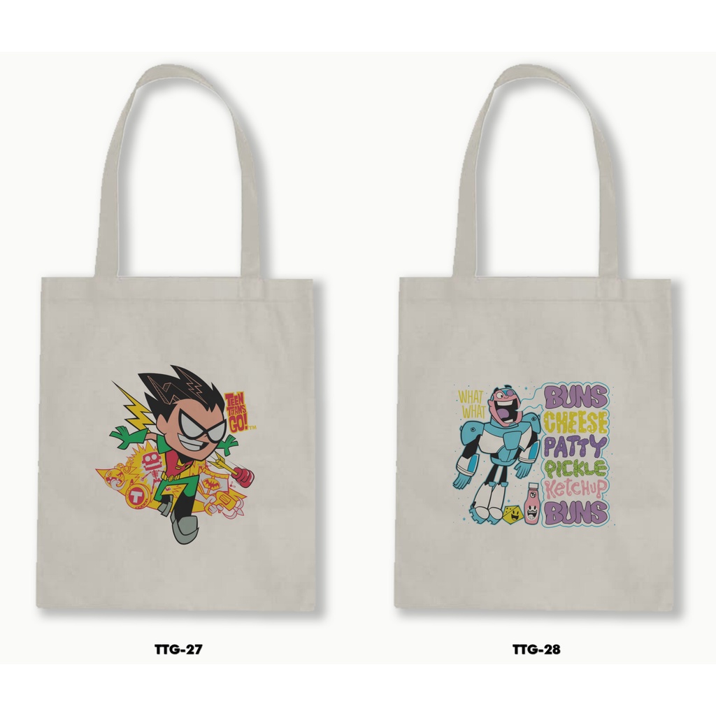 TOTE BAG BLACU - TEN TITANS GO! 2
