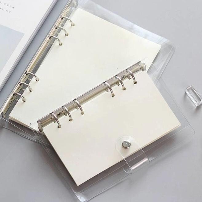 

Keluaran Terbaru.. Binder A5 / A6 Cover PVC Transparan Tebal Jelly Case, Cover Warna, Besi Ring Warna & Polos / Clear Ring 6