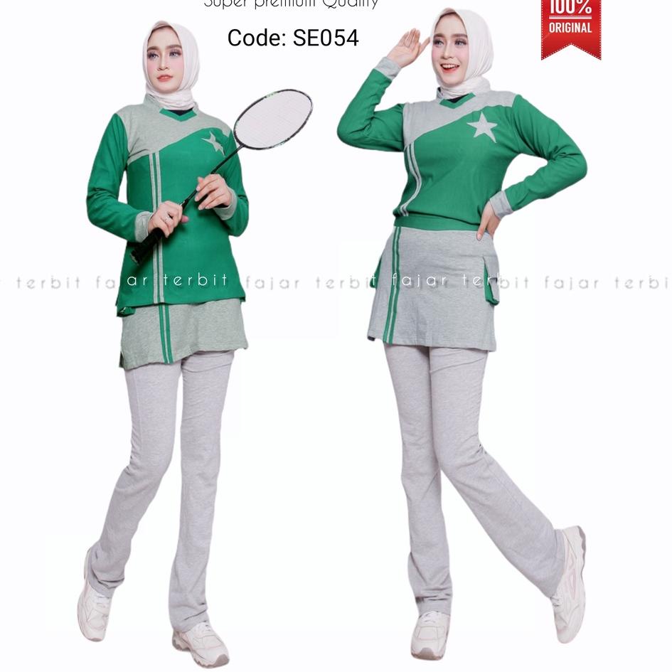 Harga Spesial setelan baju olahraga senam aerobic COD  baju olahraga muslim stetelan olahraga wanita dewasa celana rok dewasa celana olahraga panjang kantong