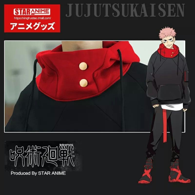 HOODIE JAKET JUJUTSU KAISEN ITADORI YUJI COSPLAY ANIME AIVII