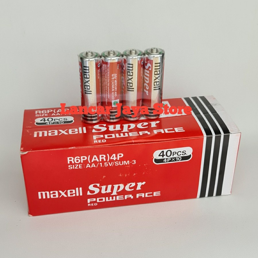 Baterai Maxell Super Power ace Black R6P(AR)4P AA (A2) 1,5V Original