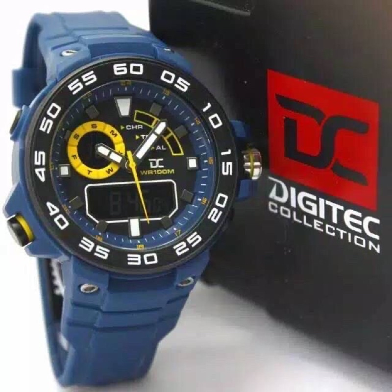 Digitec Collection DA 5015M - 8748 pria double time water resist hitam less merah