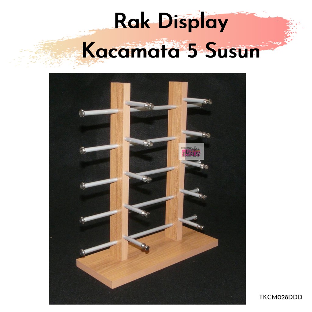 Rak Display Holder Kacamata Bahan Kayu Stand Kacamata Tempat Pajangan Kacamata (BH)