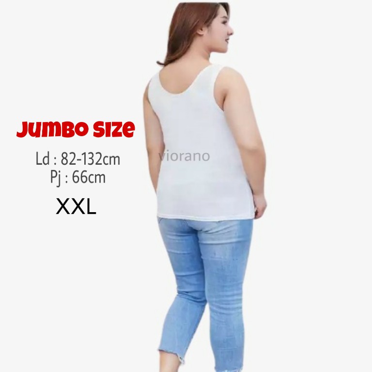 Tanktop Tali Lebar Viorano Big Size Fit XXL Singlet Tengtop Wanita Jumbo Sexy Gym Bahan Adem Warna Polos Singlet Super Soft Jumbo