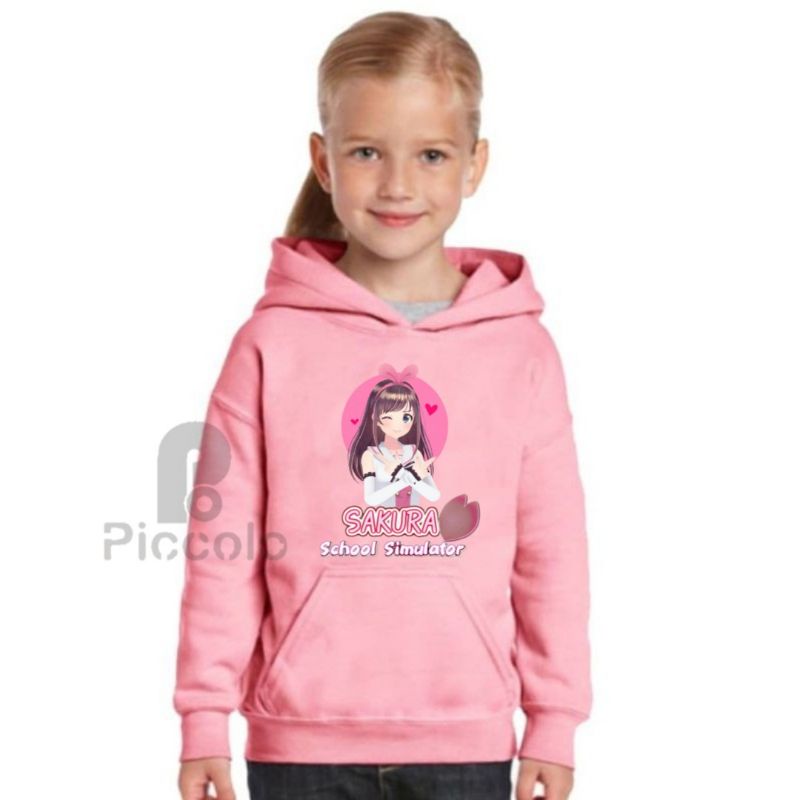 jaket hoodie anak motif gaming sakura sakura school simulator terbaru 10