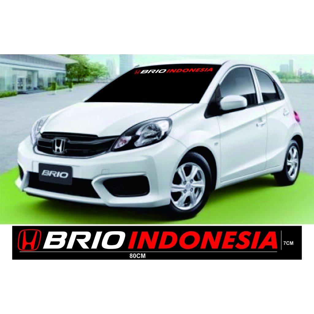 stiker kaca mobil BRIO INDONESIA stiker mobil racing