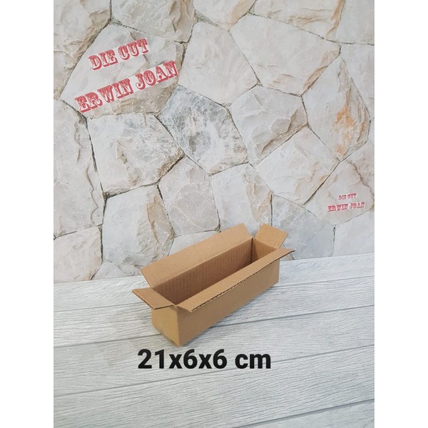 

Kardus / Box / uk. 21x6x6 cm / Karton packing polos baru ST