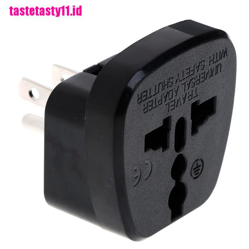 【TTID】Universal EU UK AU to US USA Canada AC travel power plug adapter converte