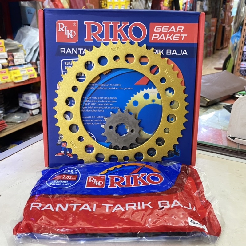 GEAR SET RIKO BAJA SEPUH CRF150L CRF 150 L DRIVE CHAIN KIT CRF 150 L GIR GIGI PIRINGAN RANTAI TARIK 