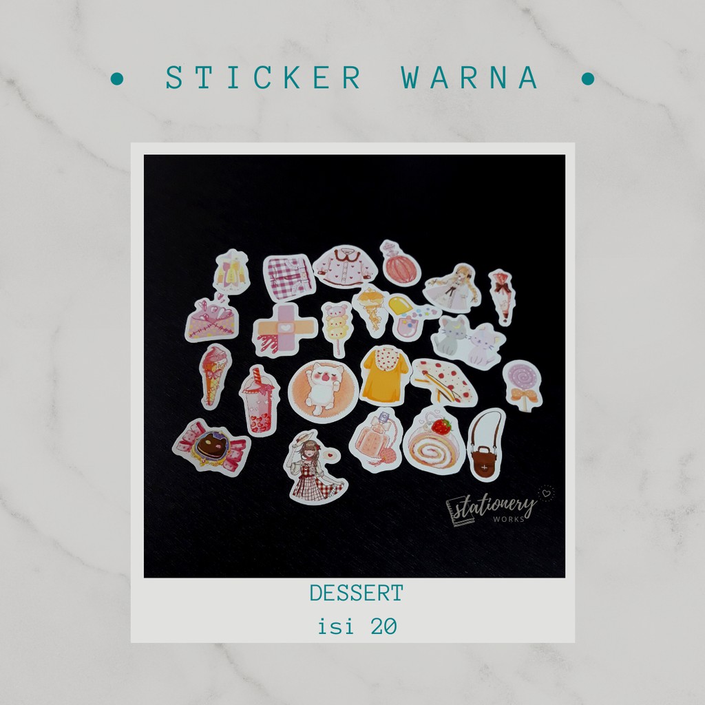 

Custom sticker - Dessert, Kartun, Vintage - cutting sticker untuk jurnal planner scrapbook DIY