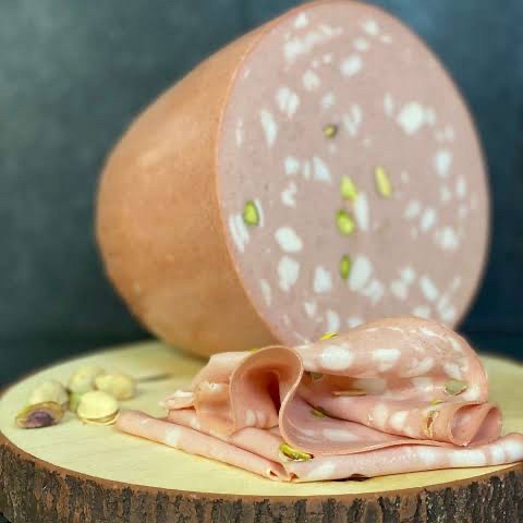 

Mortadella pistachio nuts presliced ham pistachios italian imported
