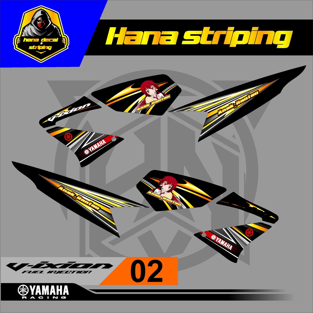 STRIPING VARIASI Vixion lama - Stiker Variasi Vixion lama Lis Motor  HN 02