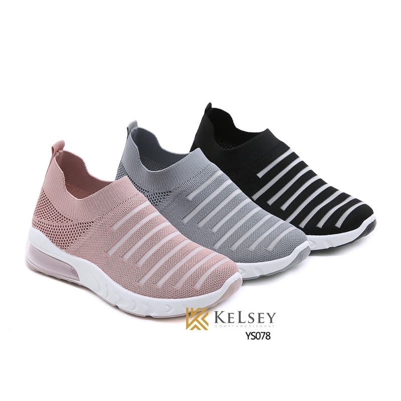 NICOLE SEPATU KELSEY #YS078 SEPATU FLYKNIT SHOES SEPATU WANITA IMPORT  SEPATU AIR BOOST FLIKNIT SPORT NEYLON