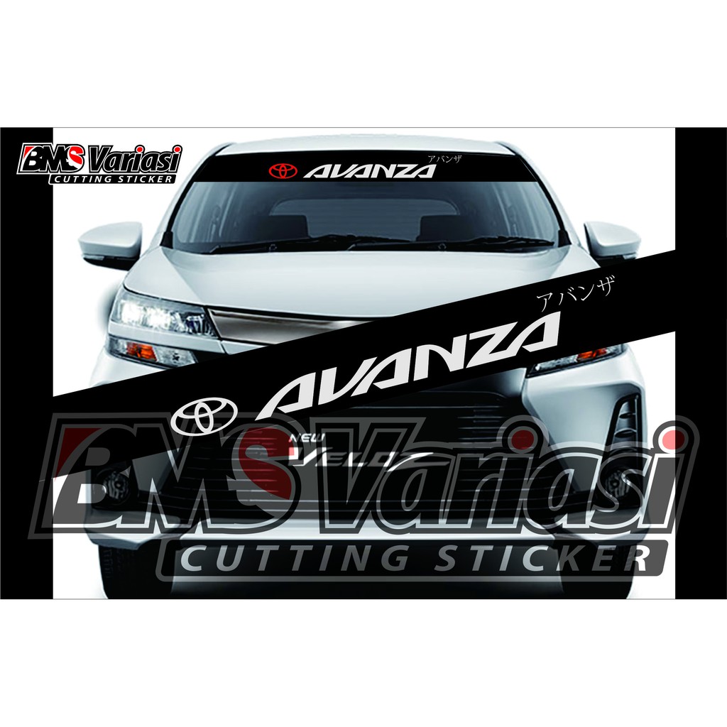 stiker kaca depan mobil avanza/sun strip kaca atas