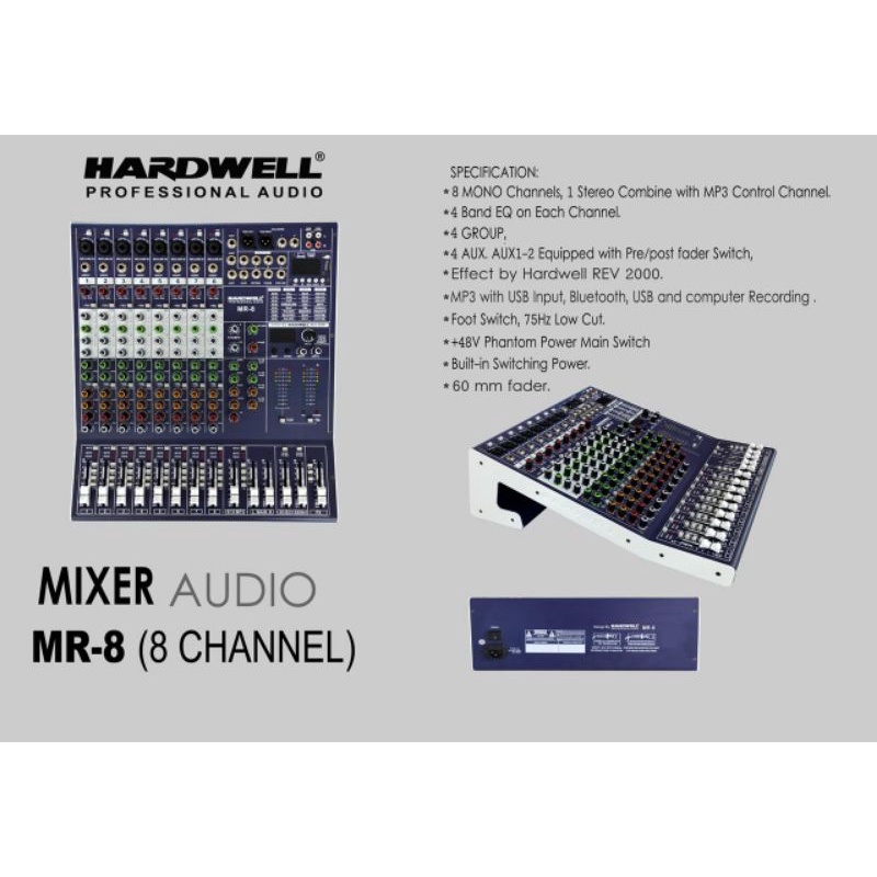 MIXER AUDIO HARDWELL MR-8/MR-8 ORIGINAL