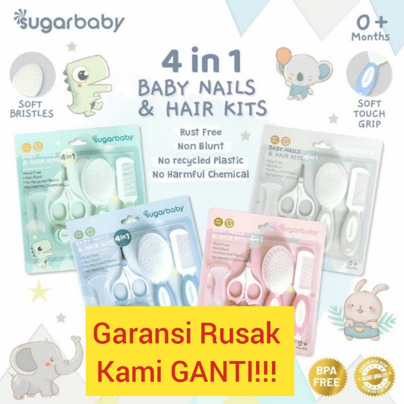 Sugarbaby 5in1 Manicure Set Nature Series (Perlengkapan Manikur Bayi 5in1) gunting kuku isi 5 manicure bay baby