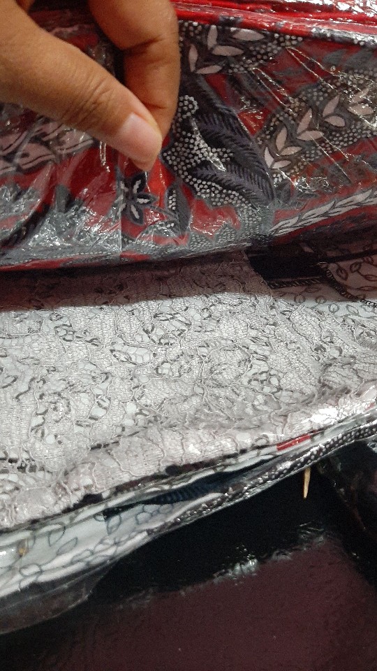 Dress Batik Brokat Calista Motif Gunungan Sogan Resleting Depan Batik Pekalongan