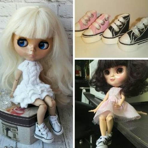 Miniature Sneakers Boots Sepatu Converse Blythe Icy Doll BJD wimp11 Diminati Banget