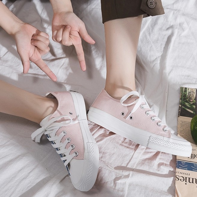 RYX - Double Color Sepatu Sneakers Canvas Wanita Fashion Casual - Ori Import