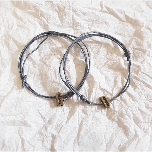 SIMPLE SLIDE GREY gelang  nama  gelang  insial gelang  